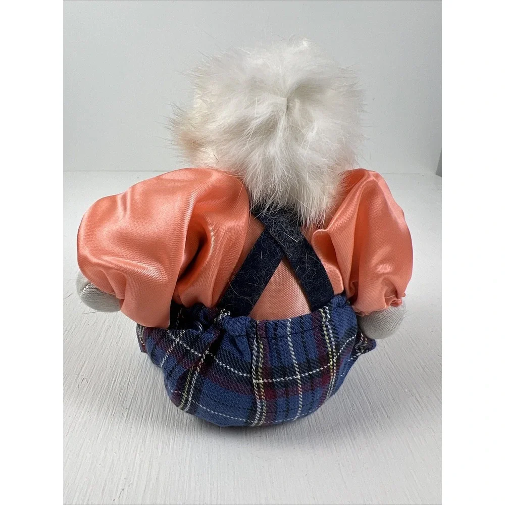 Porcelain‎ Clown Weighted Shelf Sitter Fabric Body Painted Vintage 8 inches